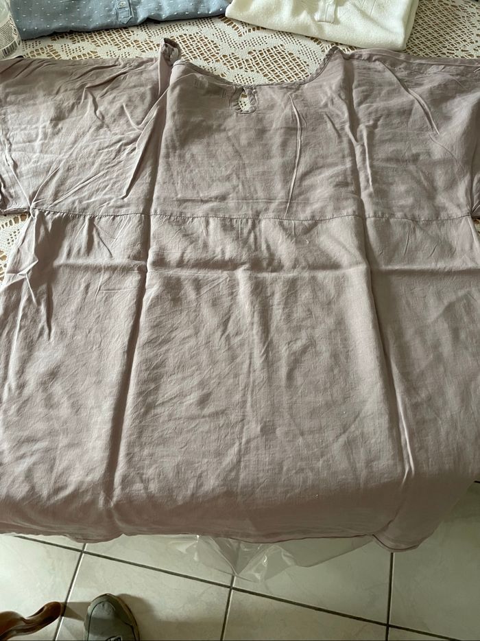 Tunique vieux rose en coton taille 46 - photo numéro 4