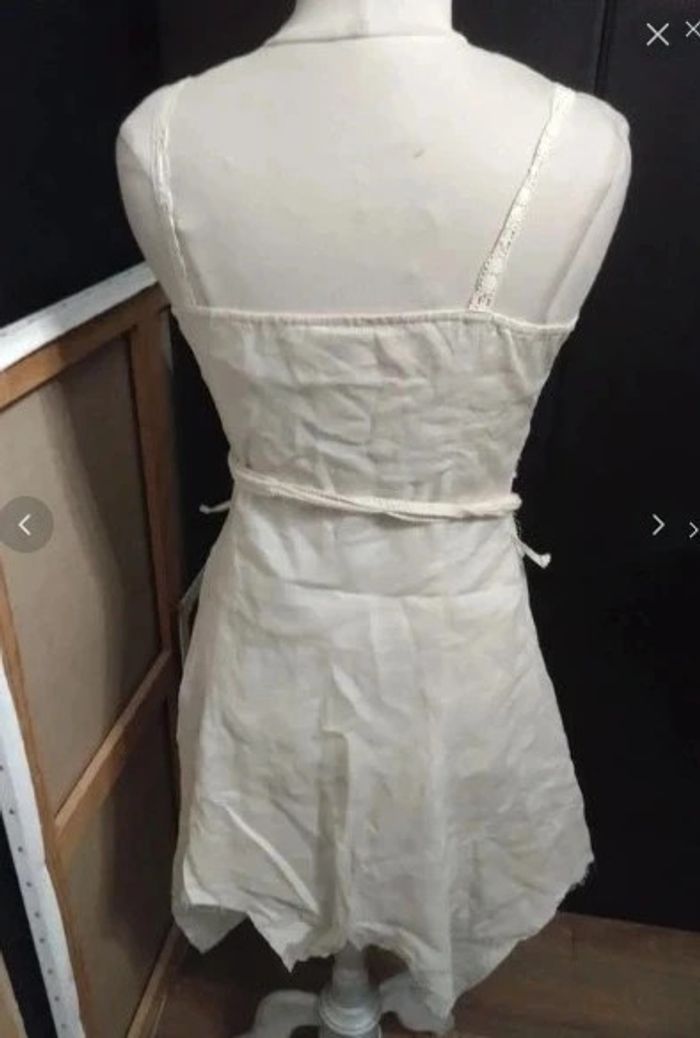 Robe été en lin beige Carling t 38 - photo numéro 4