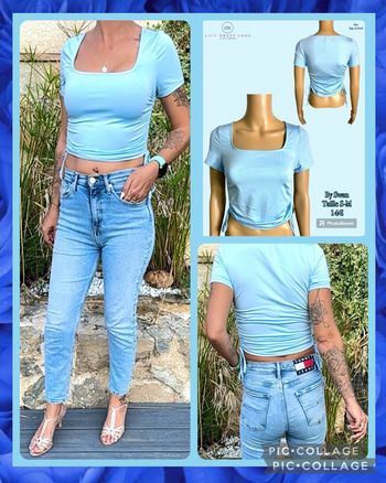 💙 Top crop bleu clair By Swann – Taille s-m SOLDE -50% 💙