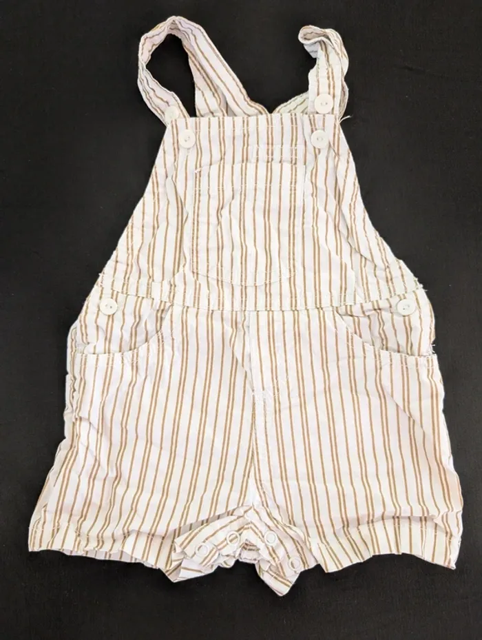 Salopette short été rayée