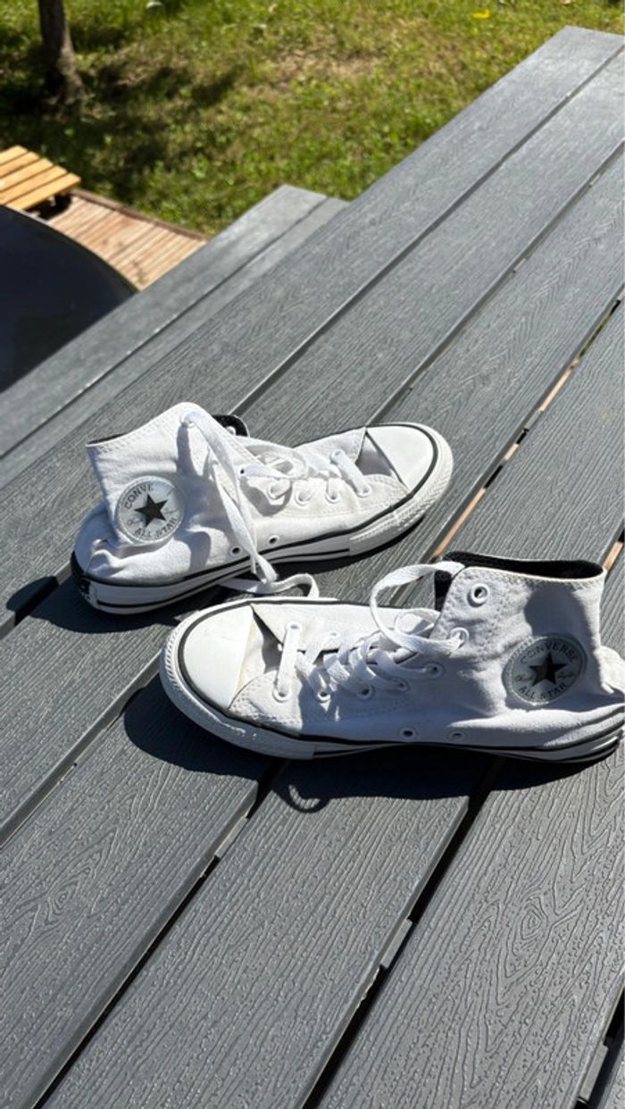 Baskets montantes Converse All star blanches taille 37 - photo numéro 7