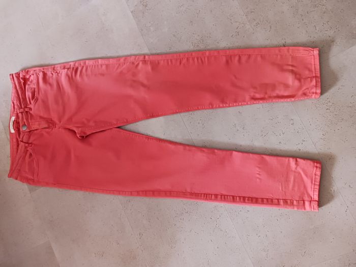 pantalon en toile orange Taille 40 Cache cache - photo numéro 2