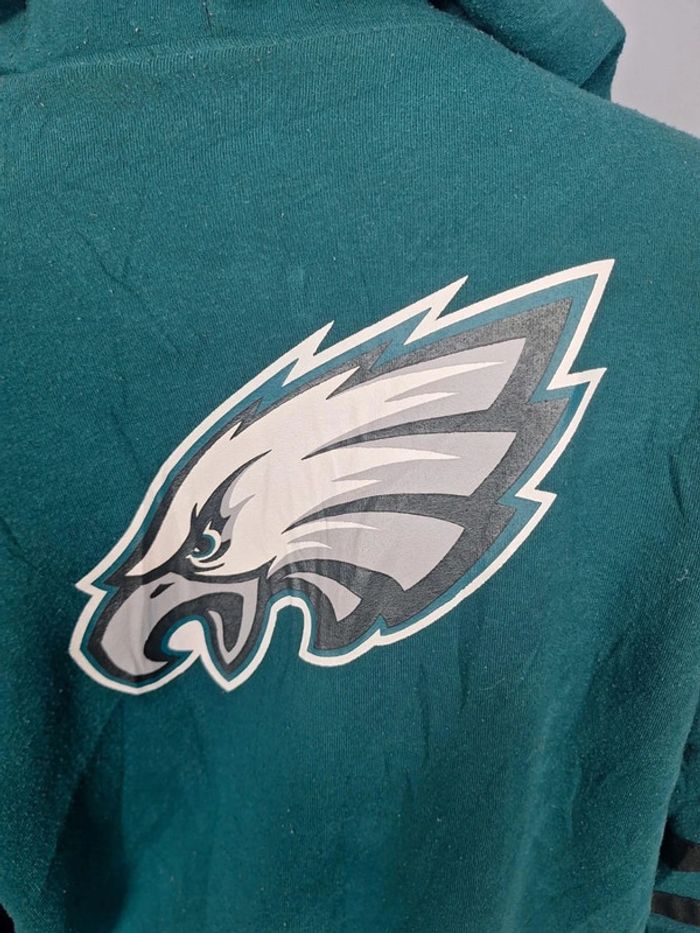 Veste epaisse à capuche nfl réversible homme / vert et gris taille L / brodé 244 - photo numéro 9