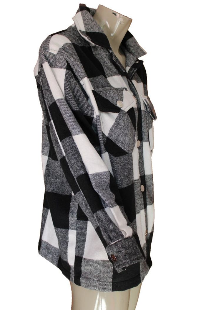 veste sur chemise type bucheron en flanelle marque don't callme - photo numéro 2