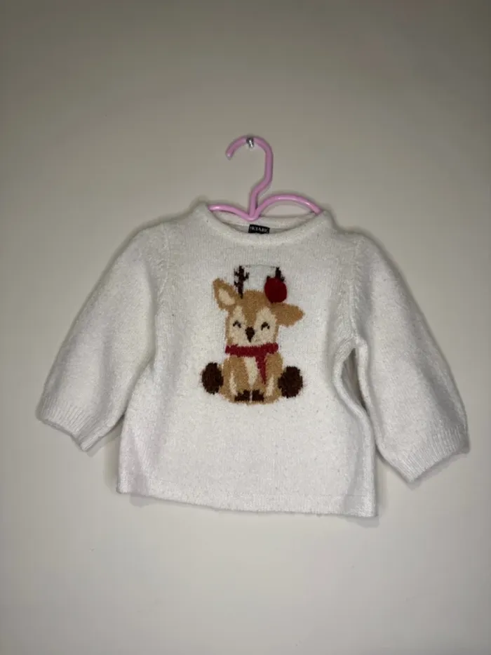 👚pull petit renne - Kiabi - 6 mois - bon état - bébé fille