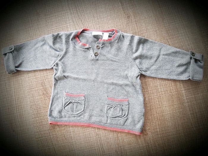 Pull fin Obaïbi 18 mois manches ajustables - photo numéro 2