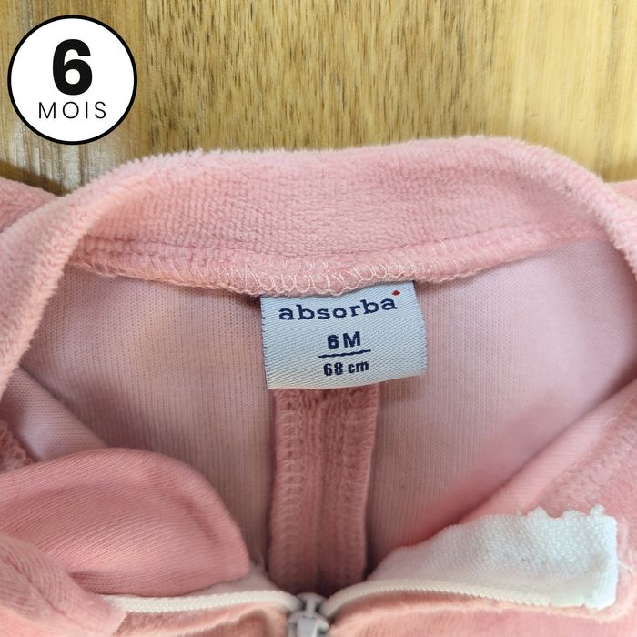 Pyjama velours chaud Pinguin - bébé fille 6 mois - photo numéro 2