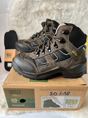 Bottines de randonnée Safety Jogger Rica kaki et noires 35