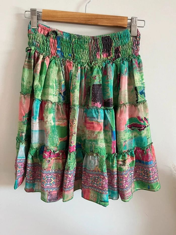 Ensemble d’été jupe + crop top vert - photo numéro 5