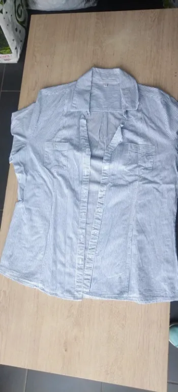 Chemise bleu et blanc