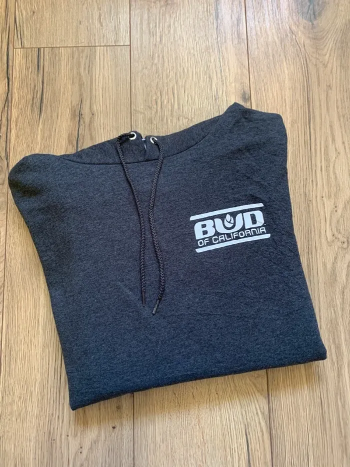 Sweat à capuche Champion Gris foncé « Bud of California » Taille XL