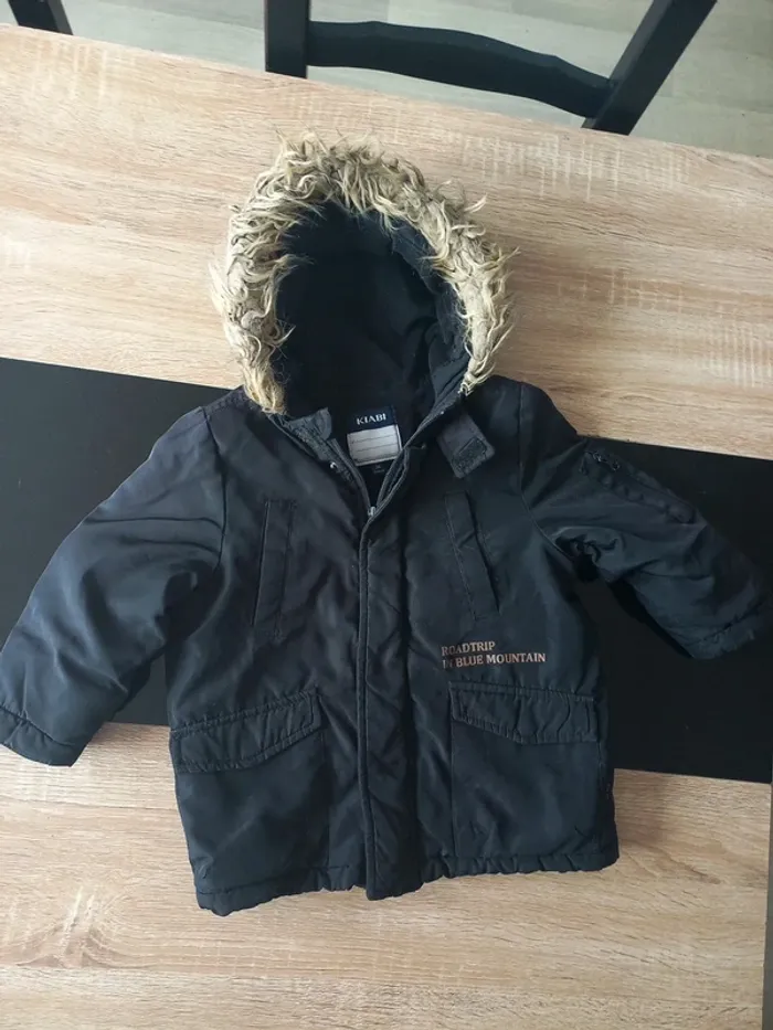 Blouson noir garçon 3 ans - photo numéro 3