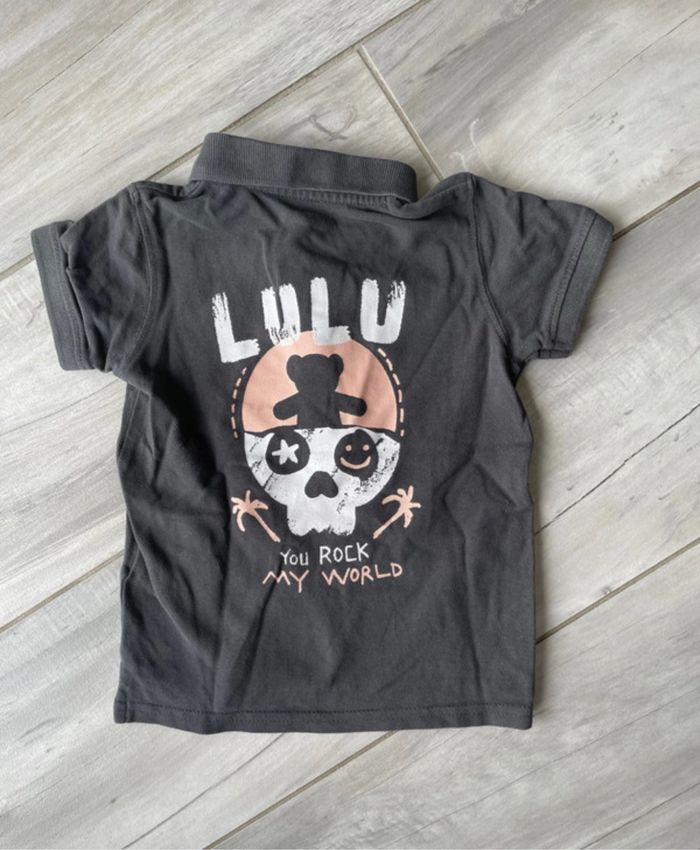 Beau polo garçon T 3 ans Lulu Castagnette gris - photo numéro 8