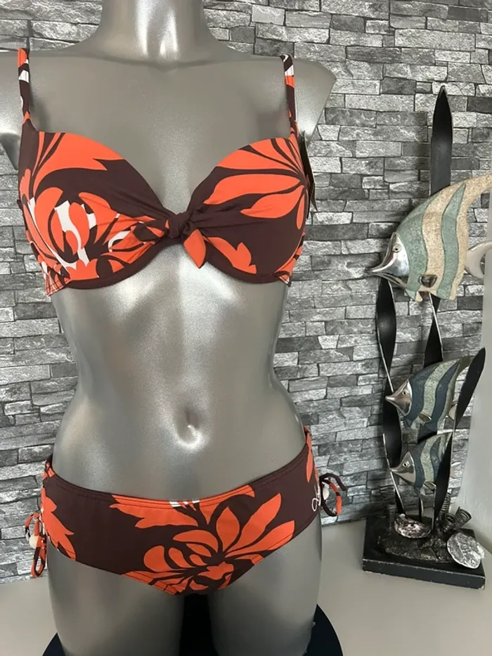 Maillot de bain sexy fleur T44