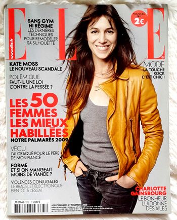 Magazine Elle n°3335 novembre 2009 spécial Charlotte Gainsbourg
