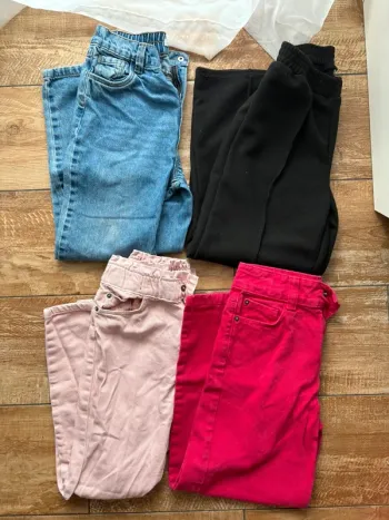 Lots 4 pantalons/jeans pour fille 8ans