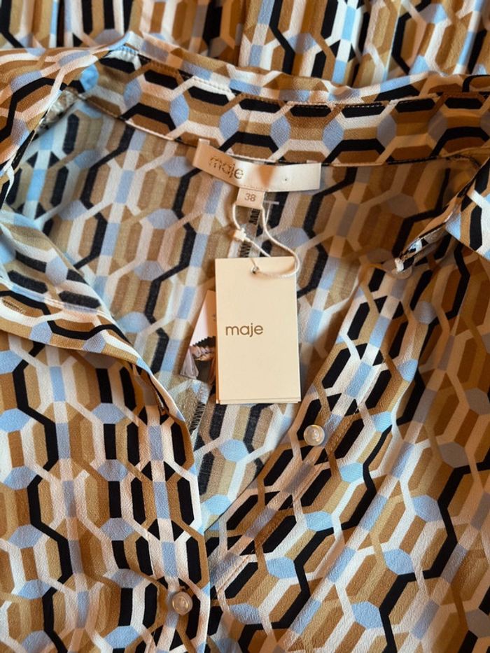 Robe midi imprimée Maje – neuve T.38 - photo numéro 4
