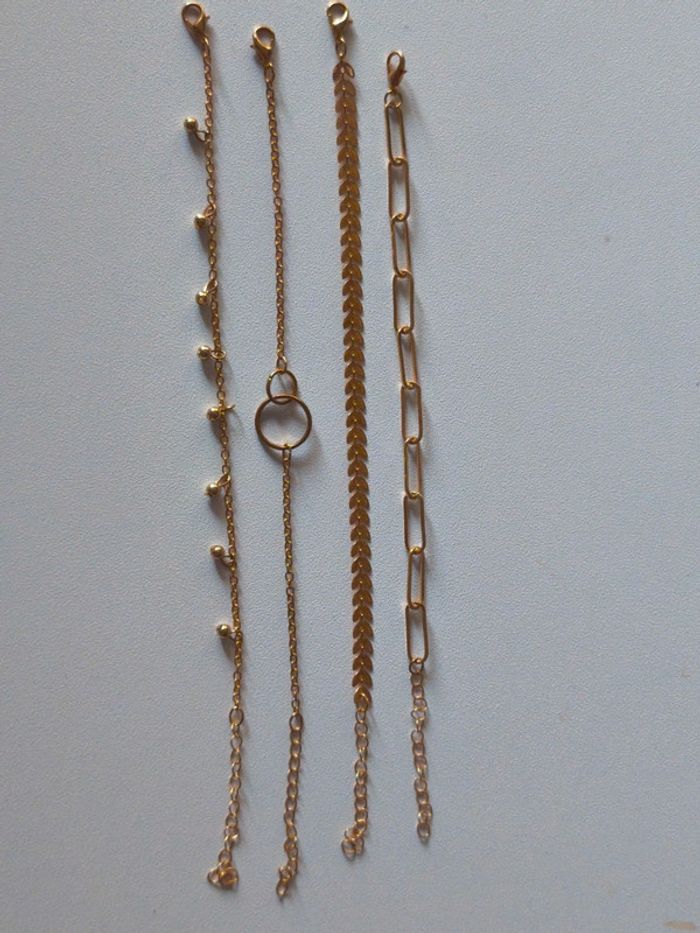Bracelets fantaisie dorés - photo numéro 2
