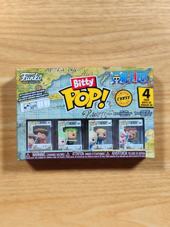 Boîte 4 Funko Bitty Pop! - One Piece - Luffy, Zoro, Morgan & Buggy (CHASE)
