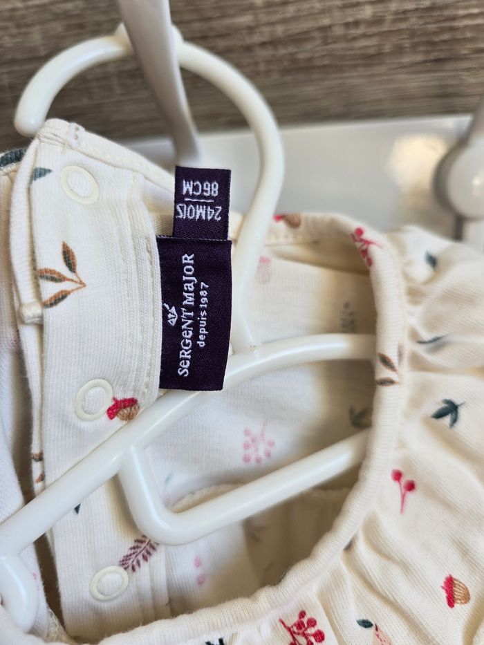 Vêtement Bébé Fille - Ensemble Salopette courte + blouse - Sergent Major - 24 mois 86 cm - photo numéro 4