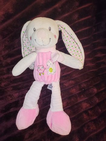 Lapin rose mots d enfants Renard et hibou