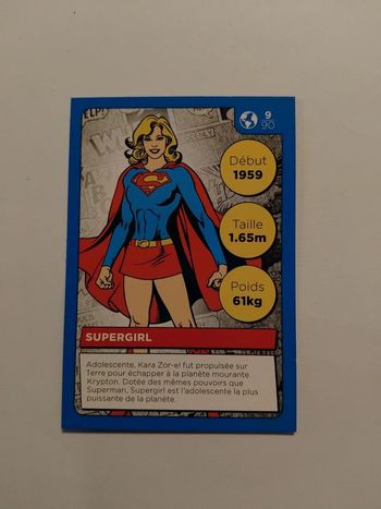 Carte DC Comics - Auchan 2022 - Supergirl 9/90