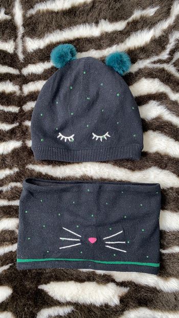Ensemble bonnet/snood catimini