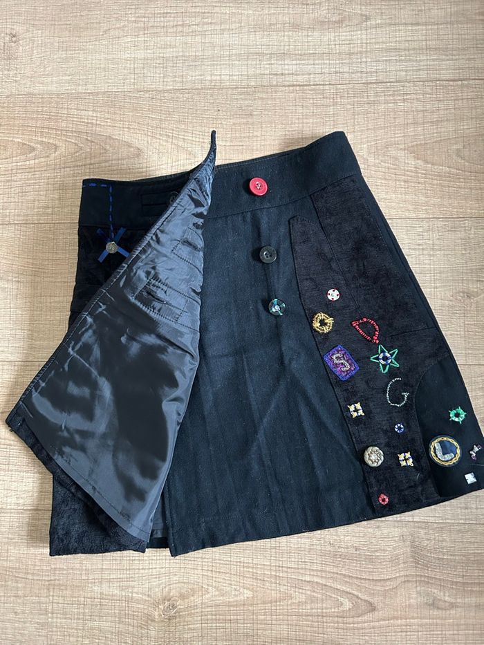 Jupe noire mi longue Desigual taille 36 jamais portée - photo numéro 8
