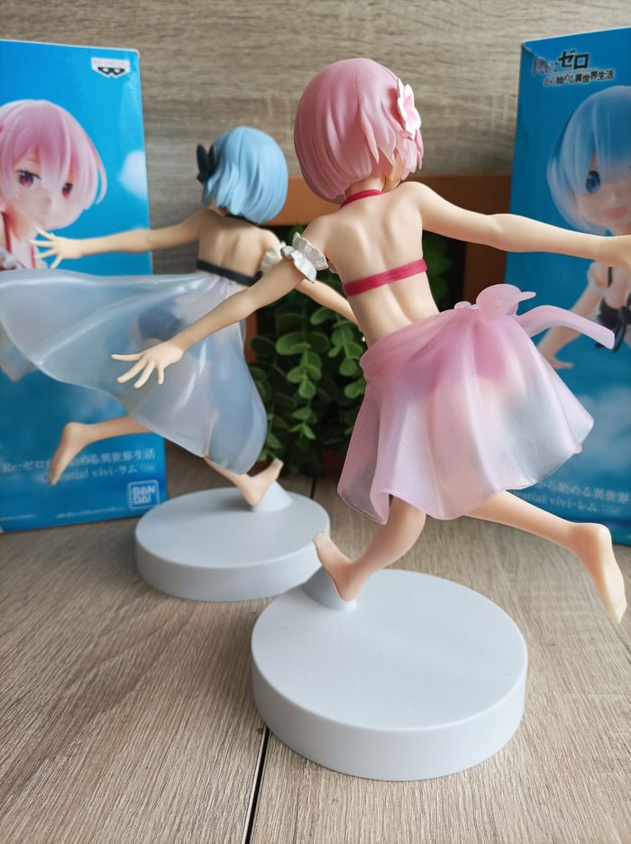 Lot 2 figurines Rem et Ram Re Zero banpresto celestial vivi Bandai - photo numéro 5