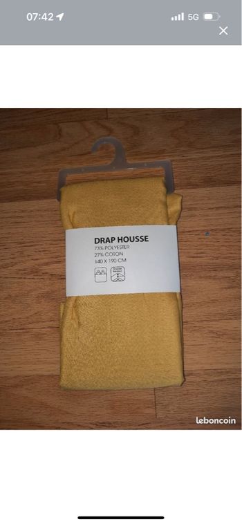 drap housse 140×190cm neuf