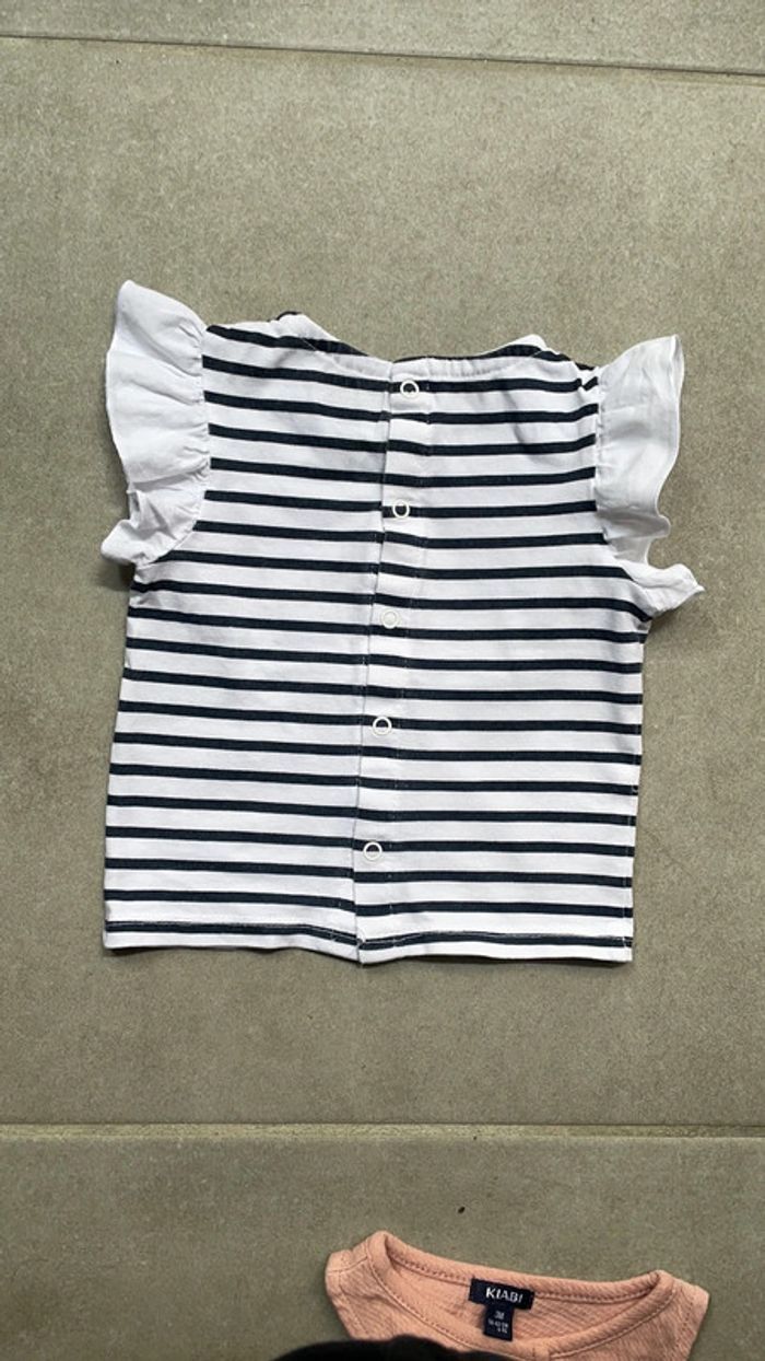 T-shirt marinière 3 mois - photo numéro 3