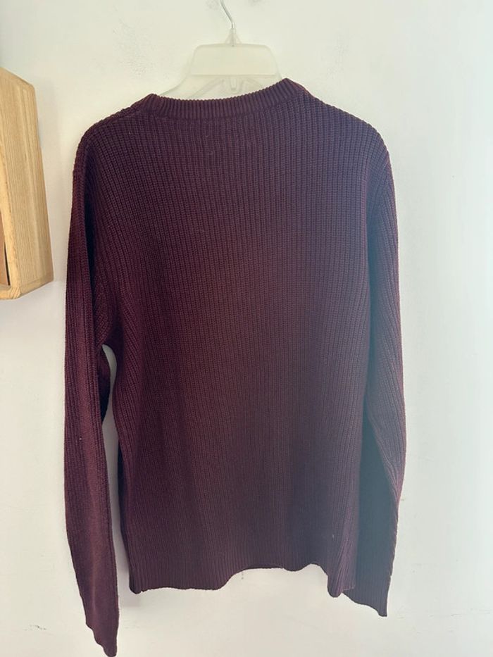 Pull en maille jack and Jones bordeaux taille M - photo numéro 4