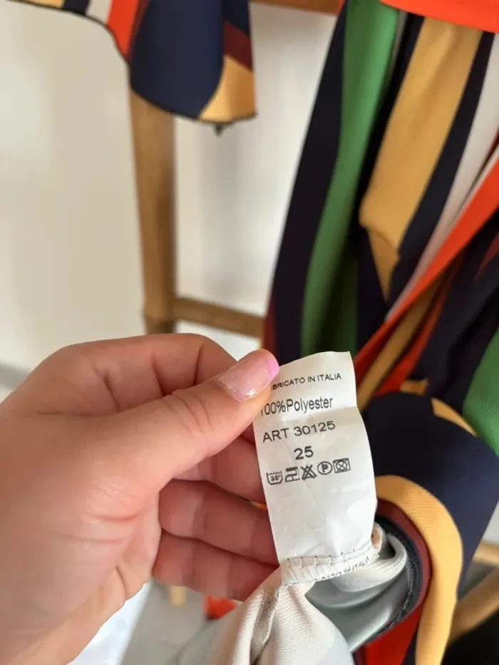 Robe colorée verte orange jaune - Made in Italy taille M - photo numéro 11