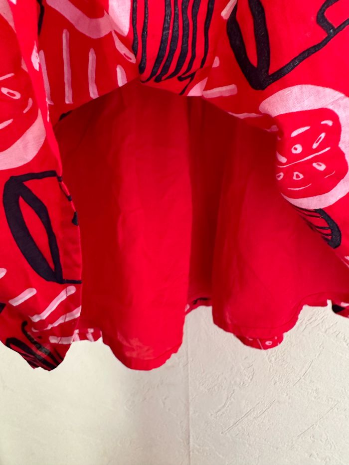 Robe rouge sans manches en coton imprimée fille 8 ans Catimini - photo numéro 5