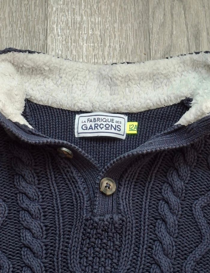 Pull marine avec torsades. La fabrique des garçons - photo numéro 5