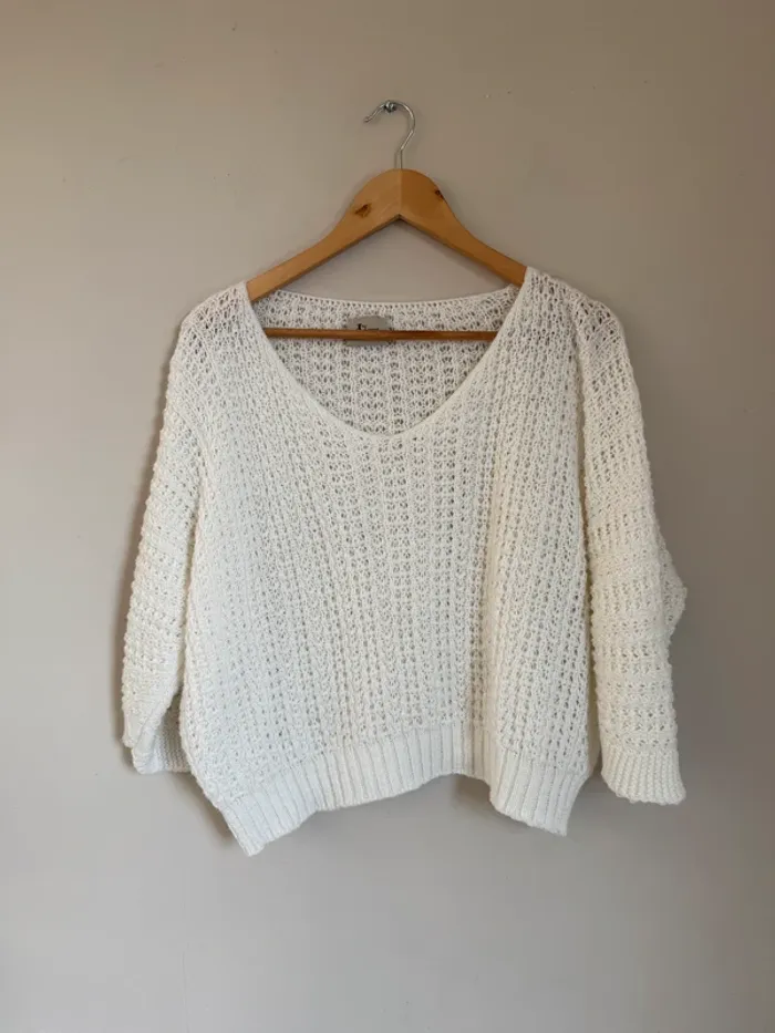 Pull maille blanc Johanna