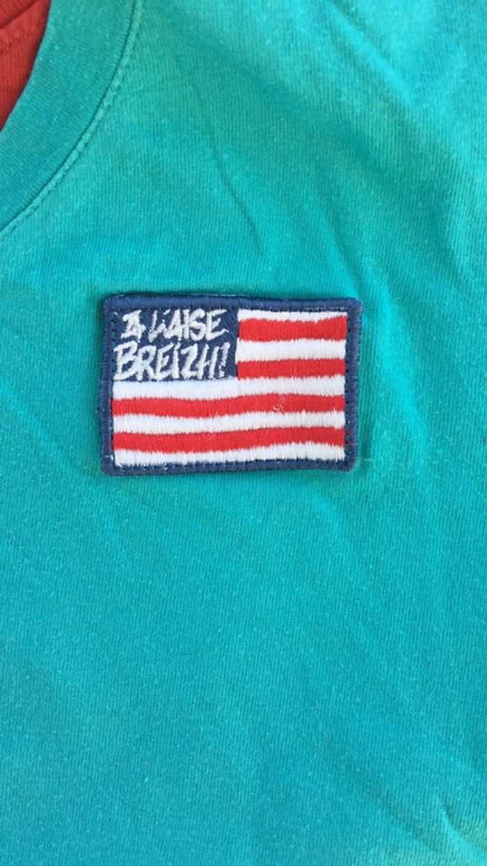 Tee-shirts vert-bleu 10ans A l Aise Breizh - photo numéro 3