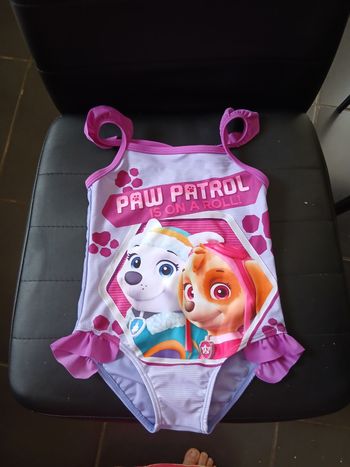 Maillot de bain fille 1 pièce patpatrouille nickelodeon