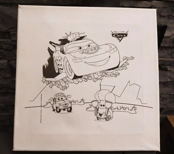 Toile à peindre Cars