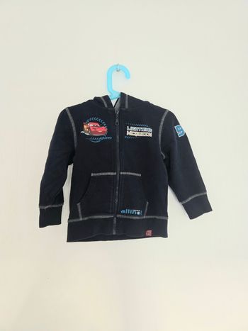 Veste zippée Cars bleu marine 3 ans