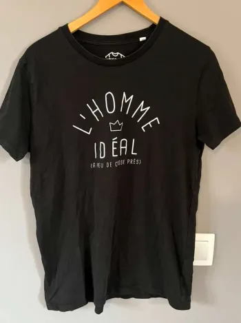 Tee  shirt  homme noir