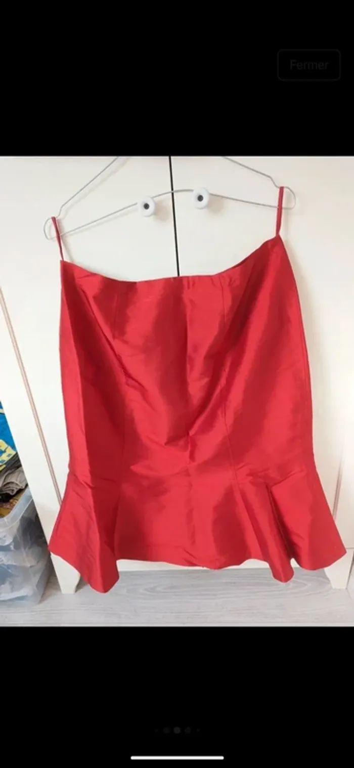 Tailleur blazer et jupe sirène rouge Clairmodel taille 44 - photo numéro 7