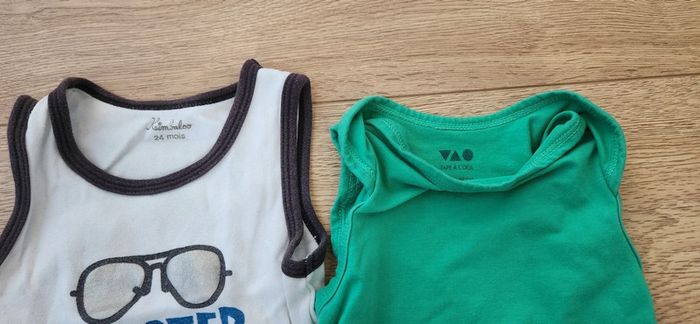 2 bodys sans manches 2 ans - photo numéro 2
