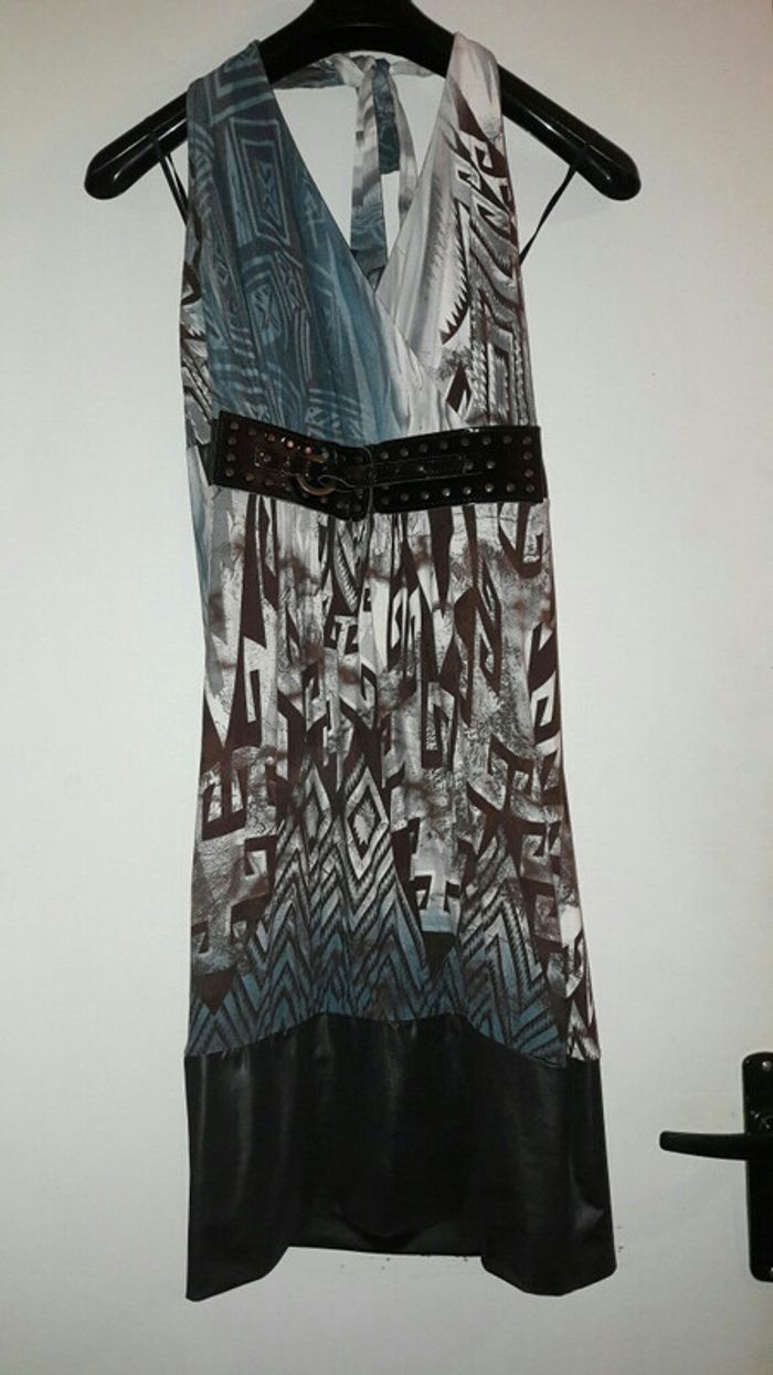 Robe dos nu sexy bi-matière