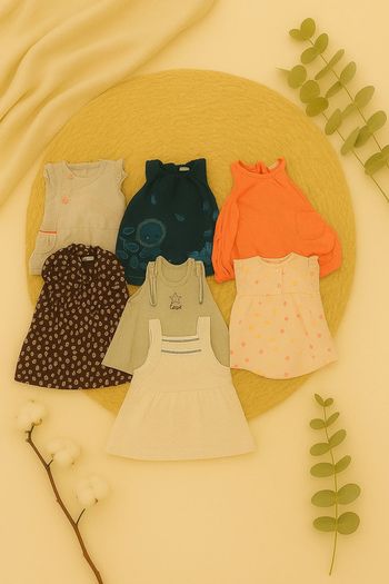 Lot  de  7  robes manches  courtes