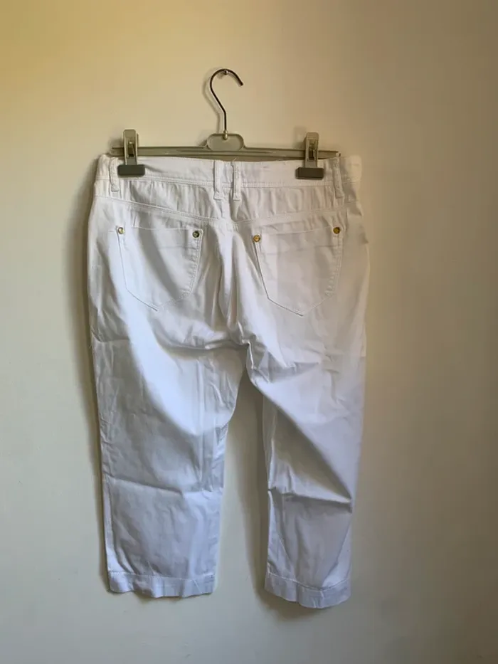 Pantacourt blanc Onado Jeans – Taille L/40 – Neuf sans étiquette - photo numéro 3