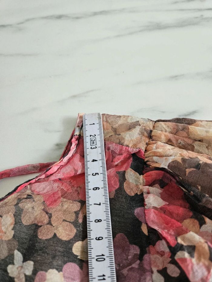 H&M blouse à fleurs manches bouffantes taille L - photo numéro 10