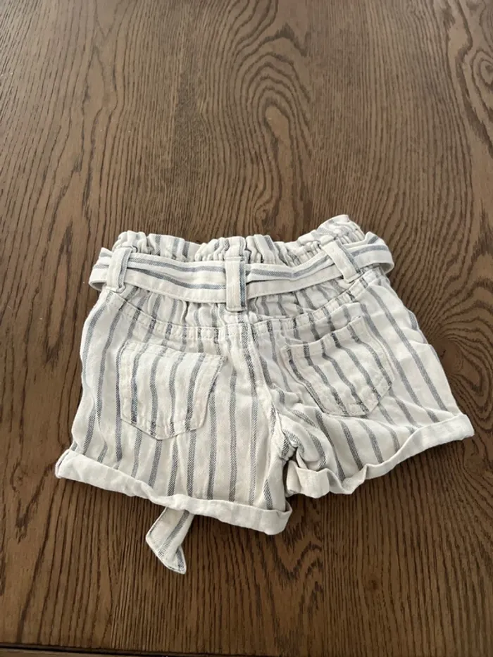 Short en jean rayé 3 ans - photo numéro 4