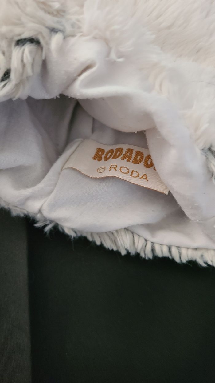 Doudou marionnette husky RODADOU RODA blanc gris poil long - photo numéro 2