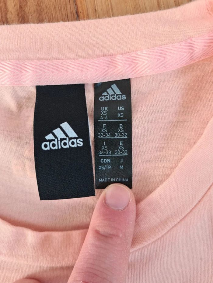 T-shirt manches courtes Adidas rose - photo numéro 3